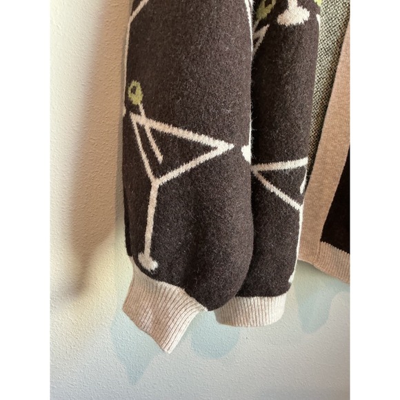 Anthropologie Bel Kazan Icon Cardigan Cocktail Martini Sweater One Size - Picture 5 of 7